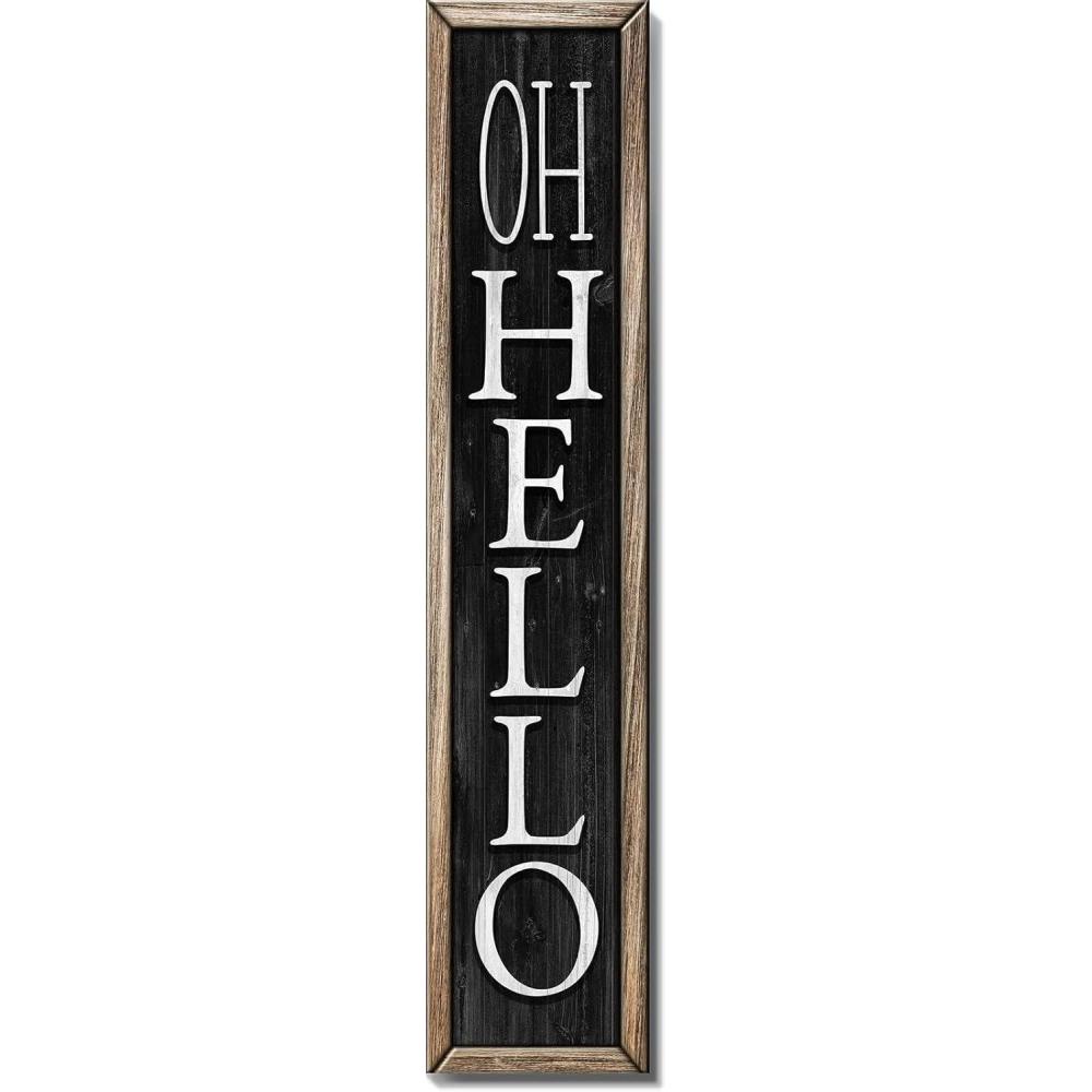 image:imageSpoontiques Trick or Treat Halloween Welcome Porch Sign Decorative Home Dcor Wooden Signs Rustic Outdoor Decoration Durable and Weatherproof Entryway Decoration 8 x 40Oh Hello