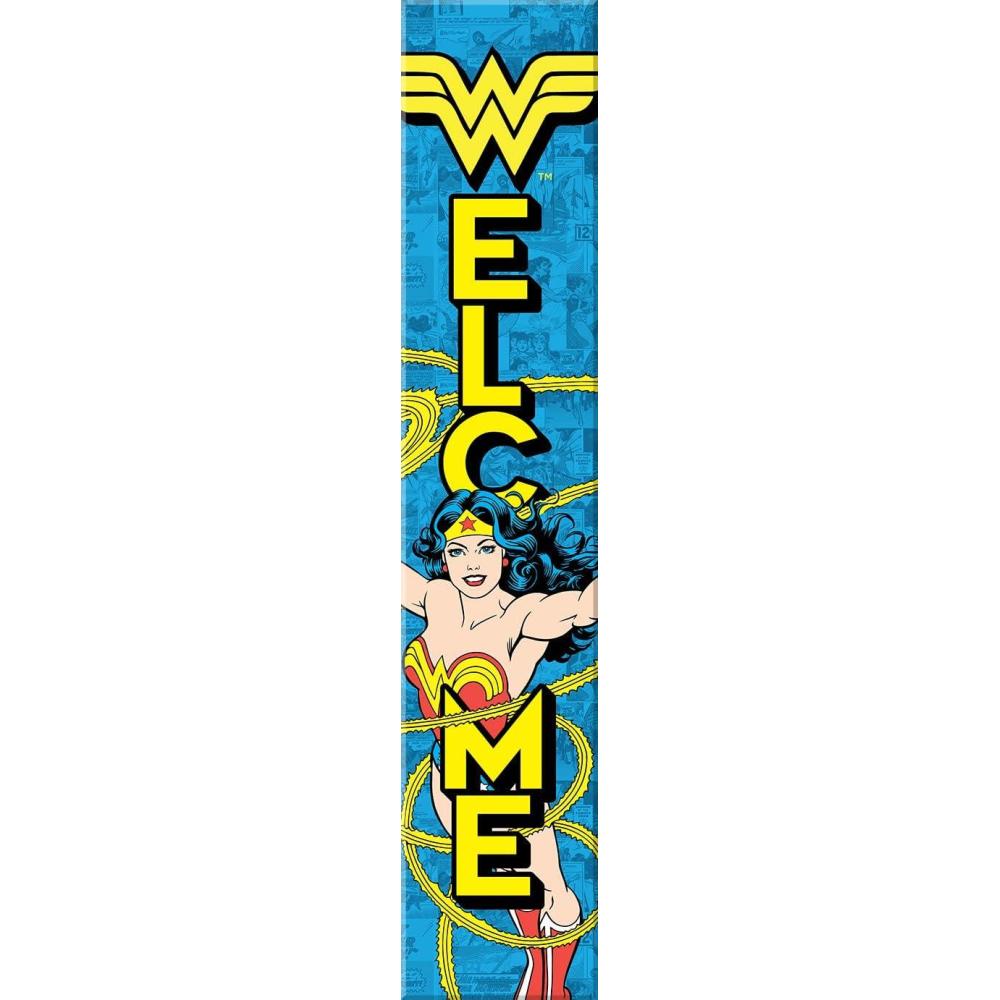 image:imageSpoontiques Trick or Treat Halloween Welcome Porch Sign Decorative Home Dcor Wooden Signs Rustic Outdoor Decoration Durable and Weatherproof Entryway Decoration 8 x 40Porch Sign Wonder Woman