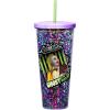 image:imageSpoontiques Beetlejuice Glitter Filled Acrylic Tumbler  Glitter Cup with Straw  32oz  Stainless Steel Locking Lid with Straw  Double Wall Insulated  BPA Free