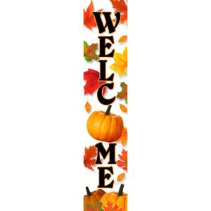 Spoontiques – Trick or Treat – Halloween – Welcome Porch Sign – Decorative Home Décor Wooden Signs – Rustic Outdoor Decoration – Durable and Weatherproof – Entryway Decoration – 8” x 40”(Welcome Fall)