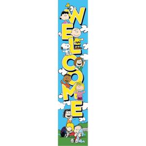 Spoontiques – Trick or Treat – Halloween – Welcome Porch Sign – Decorative Home Décor Wooden Signs – Rustic Outdoor Decoration – Durable and Weatherproof – Entryway Decoration – 8” x 40”(Porch Sign Peanuts)