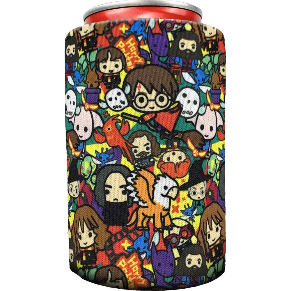 image:imageSpoontiques Neoprene Can Cooler Durable Insulated Neoprene Holder for Cans or Bottles Metallic Finish with Glitter Accents Perfect for Parties or Gifts Peanuts Halloween Can CoolerHarry Potter