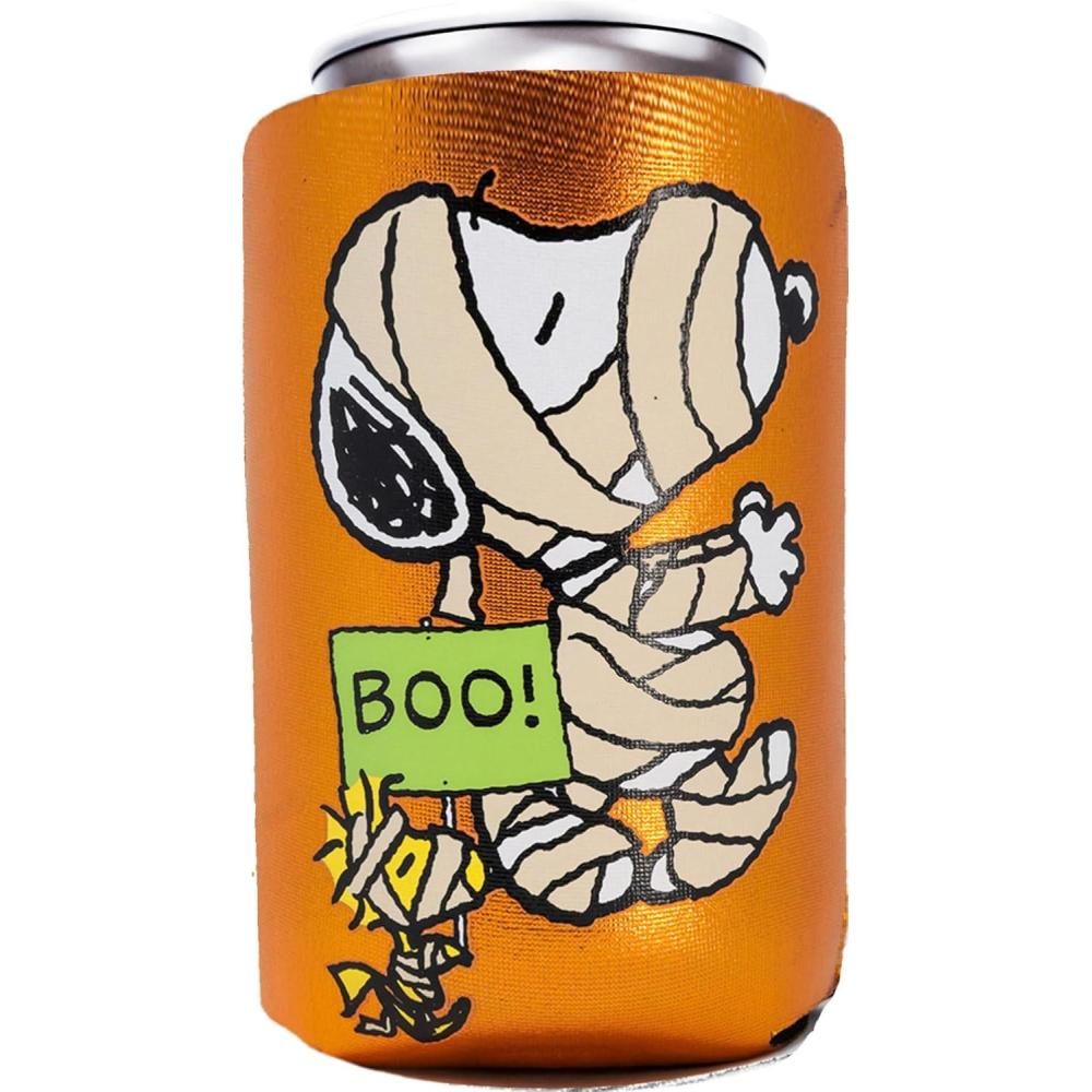 image:imageSpoontiques Neoprene Can Cooler Durable Insulated Neoprene Holder for Cans or Bottles Metallic Finish with Glitter Accents Perfect for Parties or Gifts Peanuts Halloween Can CoolerPeanuts Halloween