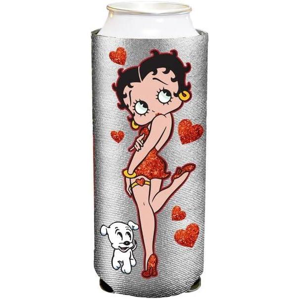 image:imageSpoontiques  Neoprene Can Cooler  Durable Insulated Neoprene Holder for Cans or Bottles  Metallic Finish with Glitter Accents  Perfect for Parties or Gifts  Peanuts Halloween Can CoolerBetty Boop  Slim