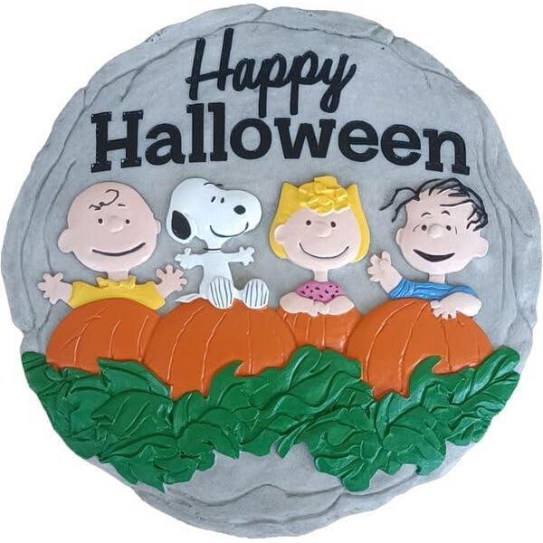image:imageSpoontiques  Peanuts Christmas Stepping Stone  Decorative Garden Stone for Yard Patio Garden or Walkway  Outdoor or Indoor Home DecorPeanuts Halloween