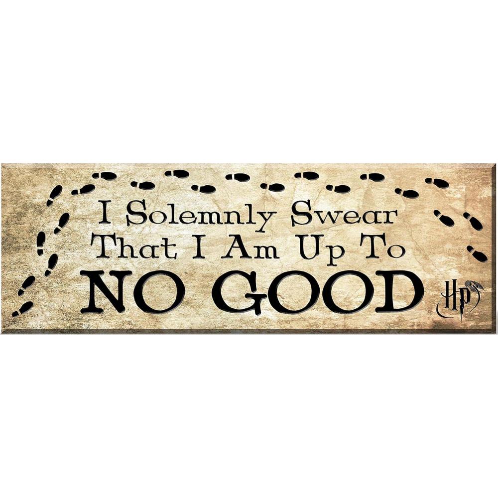 image:imageSpoontiques Boo Desk Sign Decorative Home Dcor Wooden Sign Durable Entryway amp Desk Decor 775I Solemnly Swear