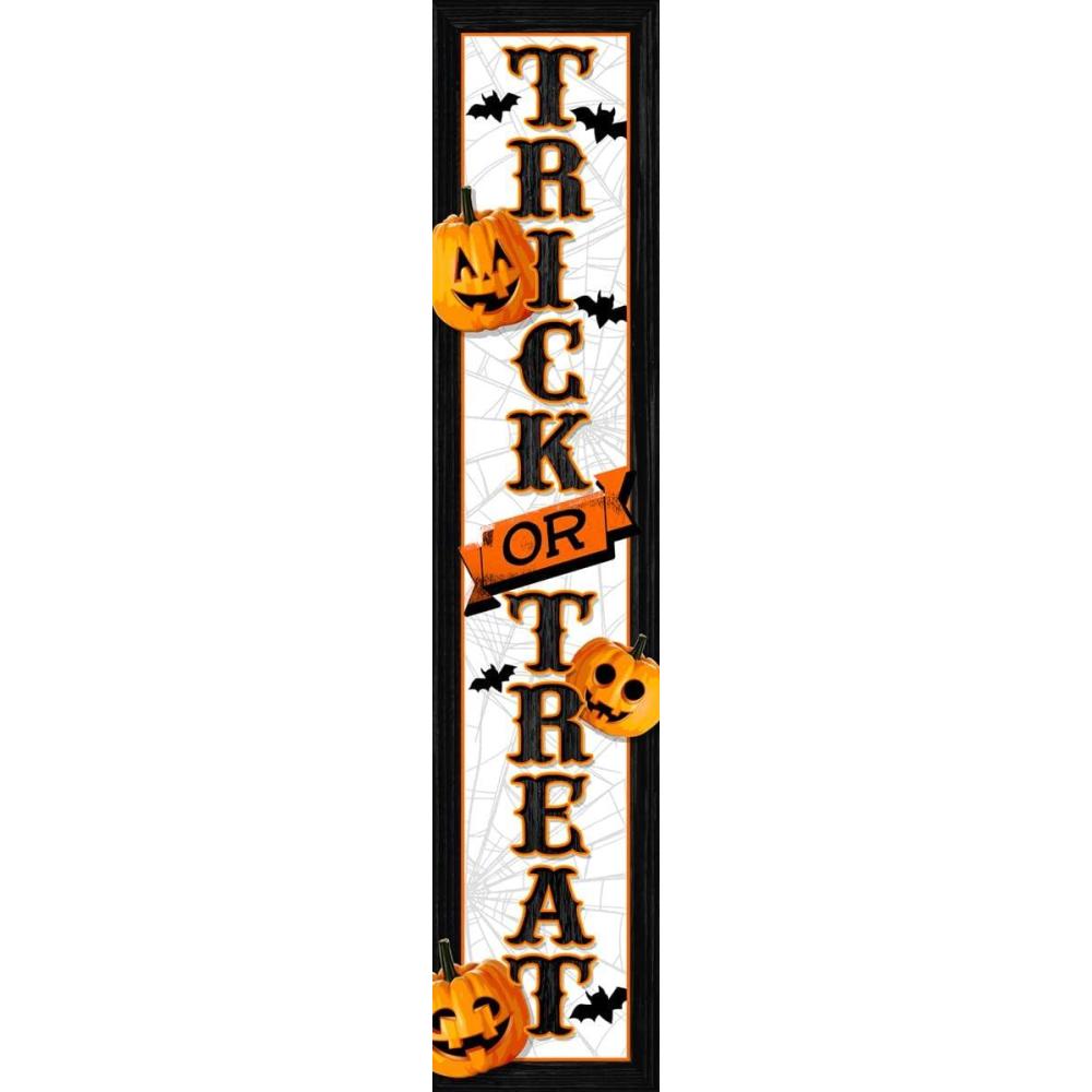 image:imageSpoontiques Haunted Home Porch Sign Decorative Home Dcor Wooden Signs Rustic Outdoor Decoration Durable and Weatherproof Entryway Decoration 8 x 40Trick or Treat