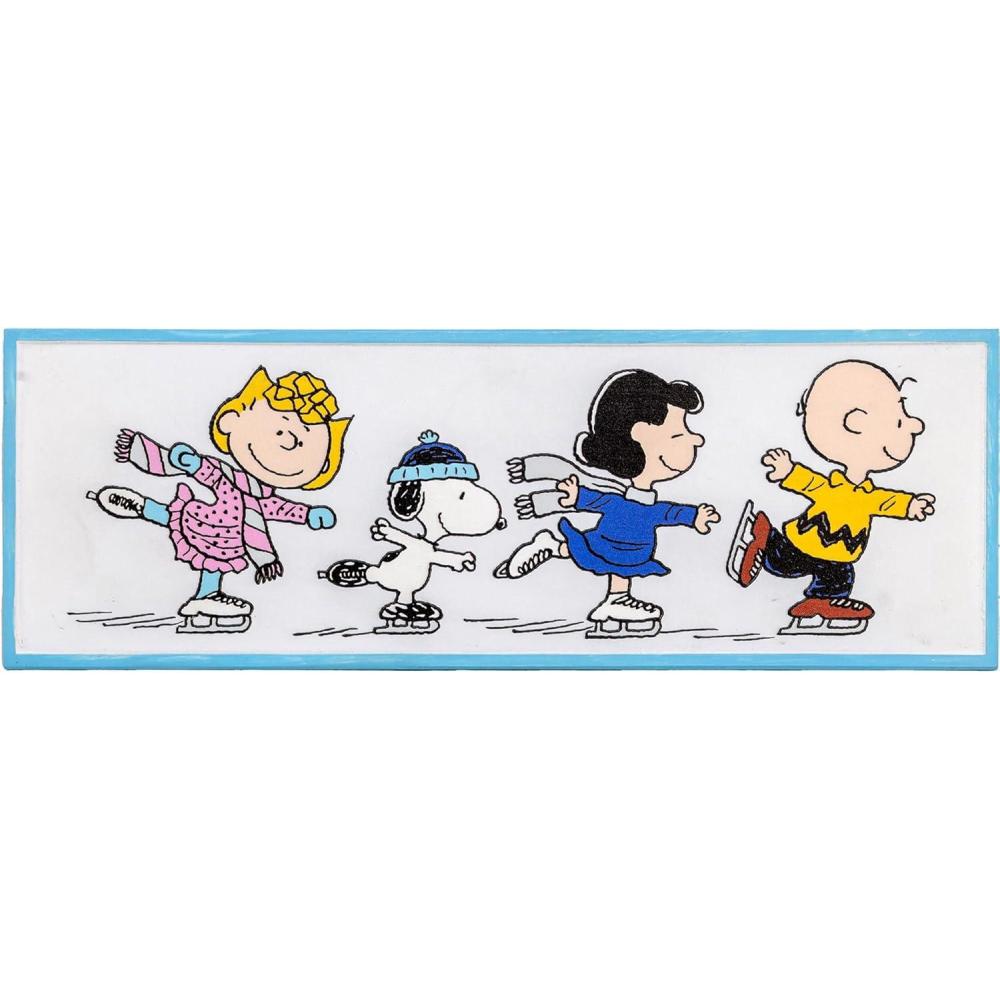image:imageSpoontiques Peanuts Skating Desk Sign Decorative Home Dcor Wooden Sign Durable Entryway amp Desk Decor 775