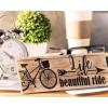 Spoontiques Boo Desk Sign – Decorative Home Décor Wooden Sign – Durable Entryway & Desk Decor (7.75″)(Brown)