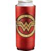Spoontiques – Neoprene Can Cooler – Durable Insulated Neoprene Holder for Cans or Bottles – Metallic Finish with Glitter Accents – Perfect for Parties or Gifts – Peanuts Halloween Can Cooler(Wonder Woman  Slim)