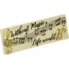 Spoontiques Boo Desk Sign – Decorative Home Décor Wooden Sign – Durable Entryway & Desk Decor (7.75″)(Music)