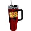 Spoontiques Friday the 13th Stainless Steel Travel Mug with Handle – 40oz Capacity – Double Wall Stainless Steel with Sliding Lock Travel Lid – 11″ Tall