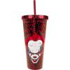 Spoontiques IT Foil Cup – 20oz Acrylic Foil Cup with Straw – Metallic Locking Lid – Double Wall Insulated and BPA Free