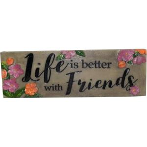 Spoontiques Boo Desk Sign – Decorative Home Décor Wooden Sign – Durable Entryway & Desk Decor (7.75″)(Friends)