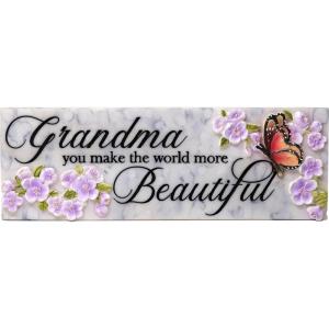 Spoontiques Boo Desk Sign – Decorative Home Décor Wooden Sign – Durable Entryway & Desk Decor (7.75″)(Grandma)