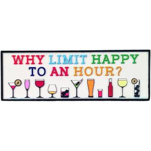 Spoontiques Boo Desk Sign – Decorative Home Décor Wooden Sign – Durable Entryway & Desk Decor (7.75″)(Happy)