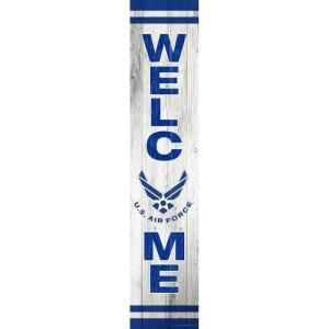 Spoontiques Haunted Home Porch Sign – Decorative Home Décor Wooden Signs – Rustic Outdoor Decoration – Durable and Weatherproof – Entryway Decoration – 8″ x 40″(Air Force)