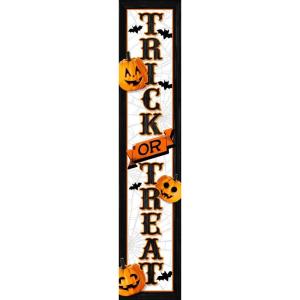 Spoontiques Haunted Home Porch Sign – Decorative Home Décor Wooden Signs – Rustic Outdoor Decoration – Durable and Weatherproof – Entryway Decoration – 8″ x 40″(Trick or Treat)