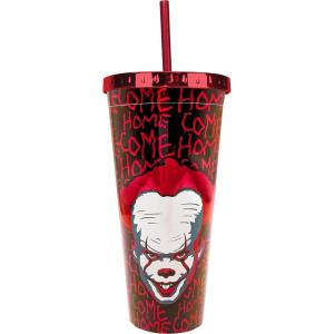 Spoontiques IT Foil Cup – 20oz Acrylic Foil Cup with Straw – Metallic Locking Lid – Double Wall Insulated and BPA Free