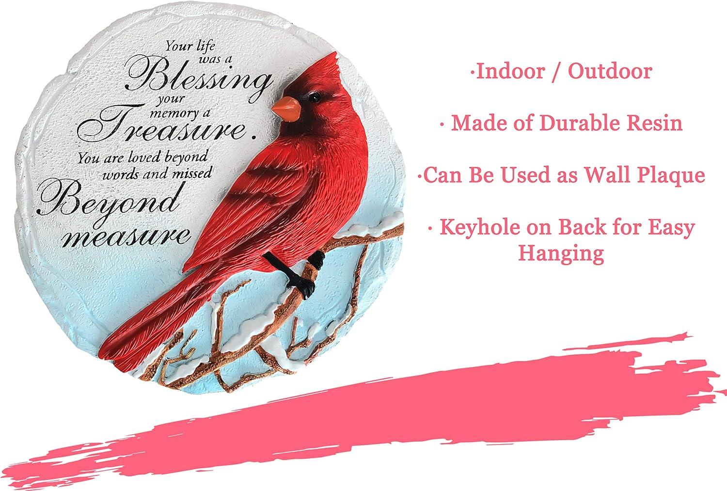 image:imageSpoontiques Garden Dcor Cardinal Stepping Stone Decorative Stone for GardenCardinal Blessing