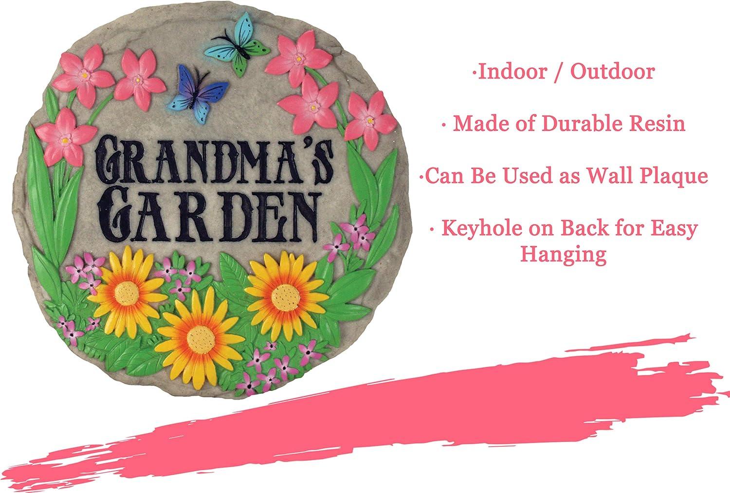 image:imageSpoontiques Garden Dcor Grandmas Garden Stepping Stone Decorative Stone for GardenGrandmas Garden