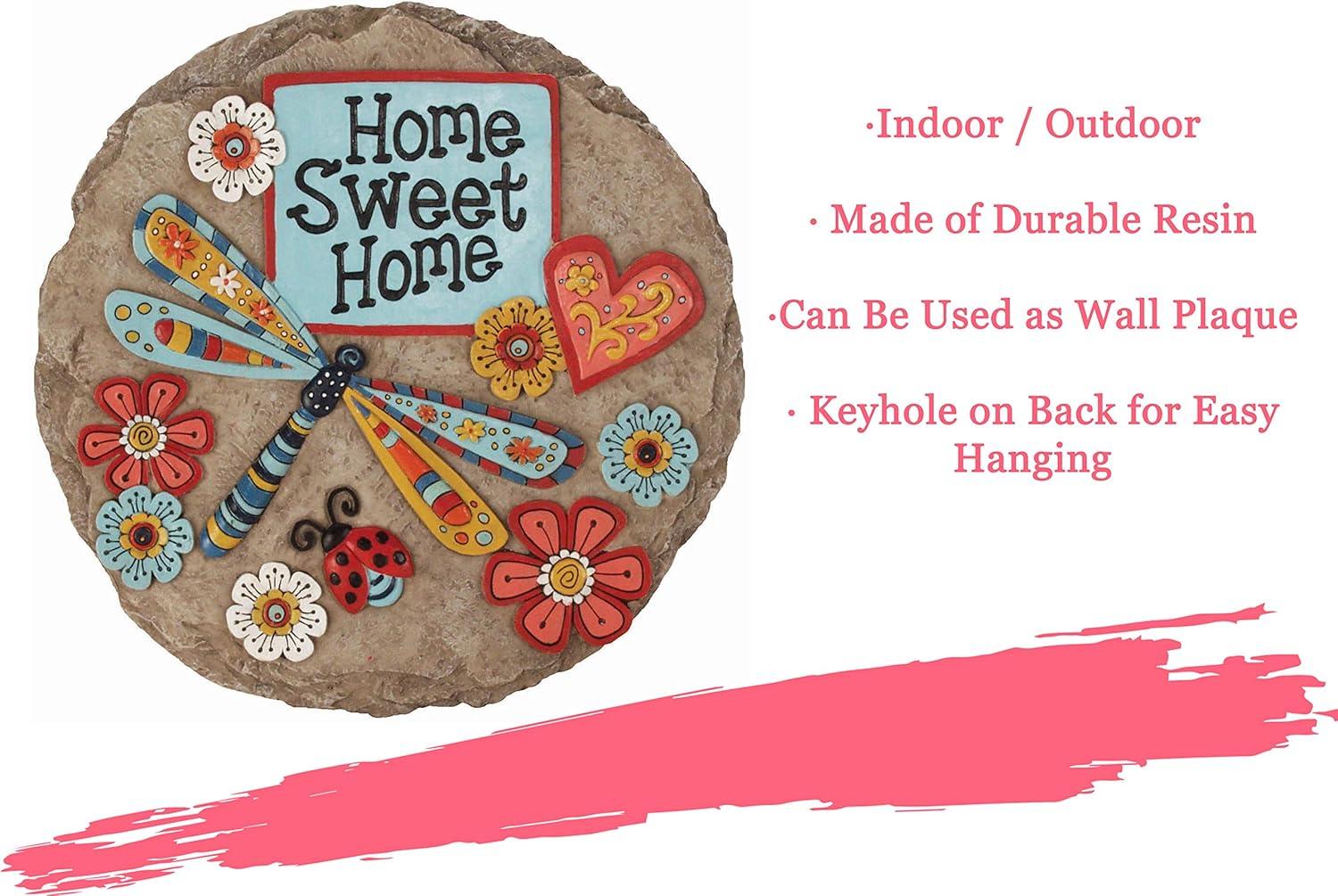 image:imageSpoontiques Garden Dcor Home Sweet Dragonfly Stepping Stone Decorative Stone for Garden