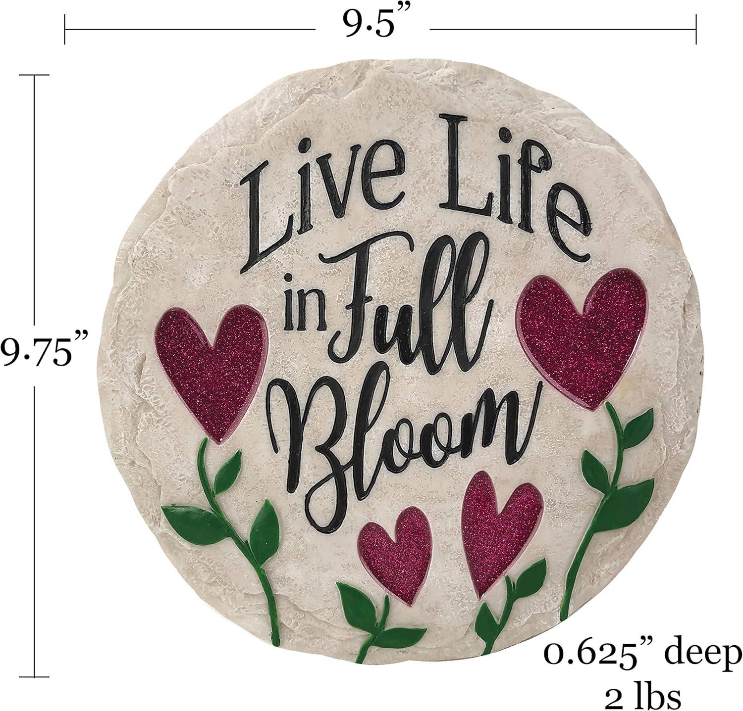 image:imageSpoontiques Garden Dcor Life in Full Bloom Stepping Stone Decorative Stone for Garden