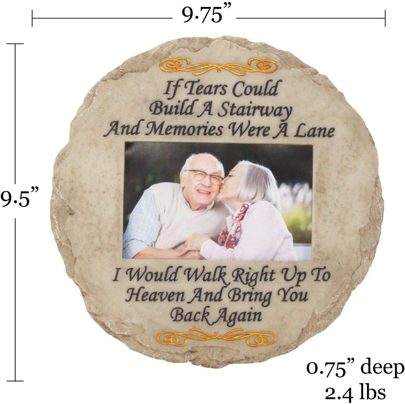 image:imageSpoontiques Garden Dcor Memory Grandpa Stepping Stone Decorative Stone for GardenIf Tears Could Build A Stairway with Picture Memorial
