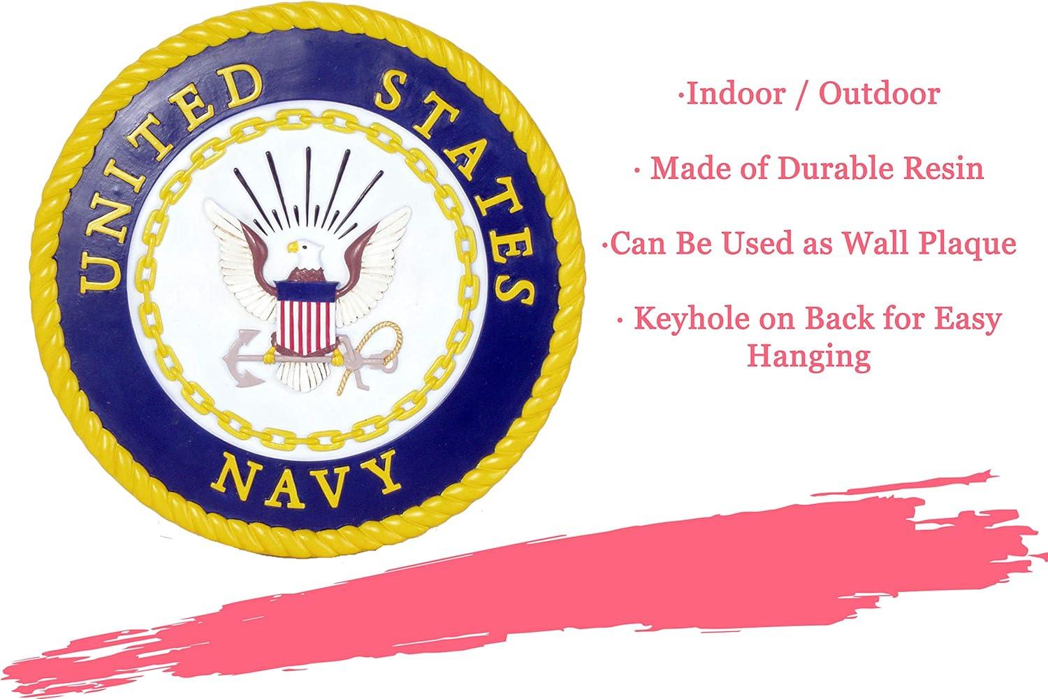 image:imageSpoontiques Garden Dcor Police Blue Line Stepping Stone Decorative Stone for GardenUS Navy