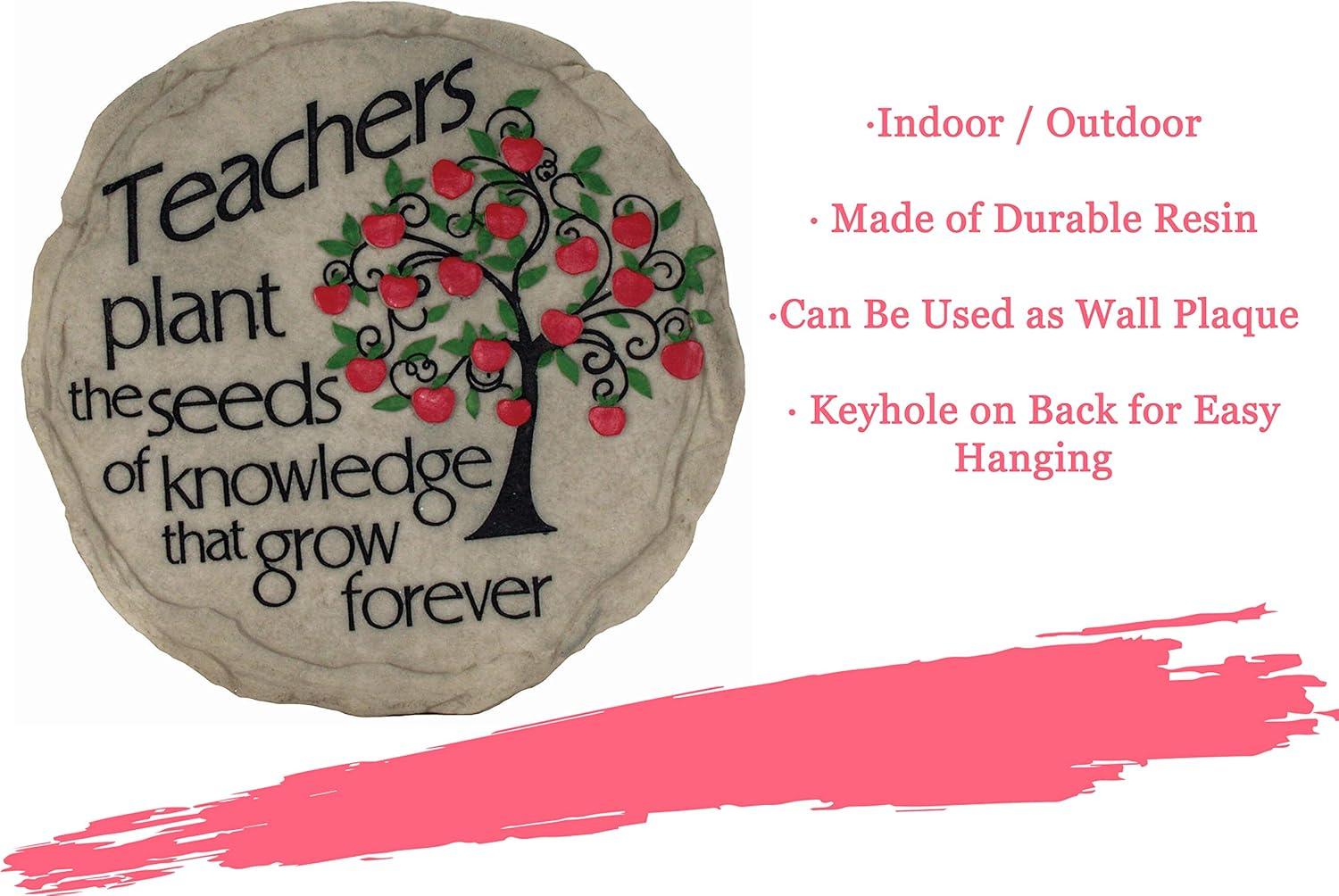 image:imageSpoontiques Garden Dcor Teacher Stepping Stone Decorative Stone for GardenTeacher