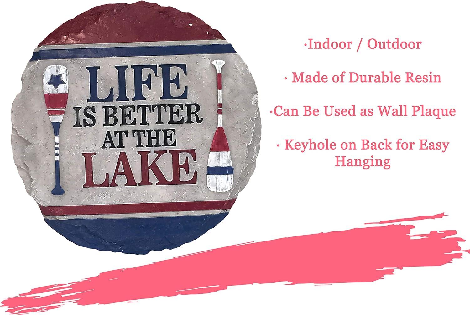 image:imageSpoontiques Garden Dcor Mermaids Welcome Stepping Stone Decorative Stone for GardenLake
