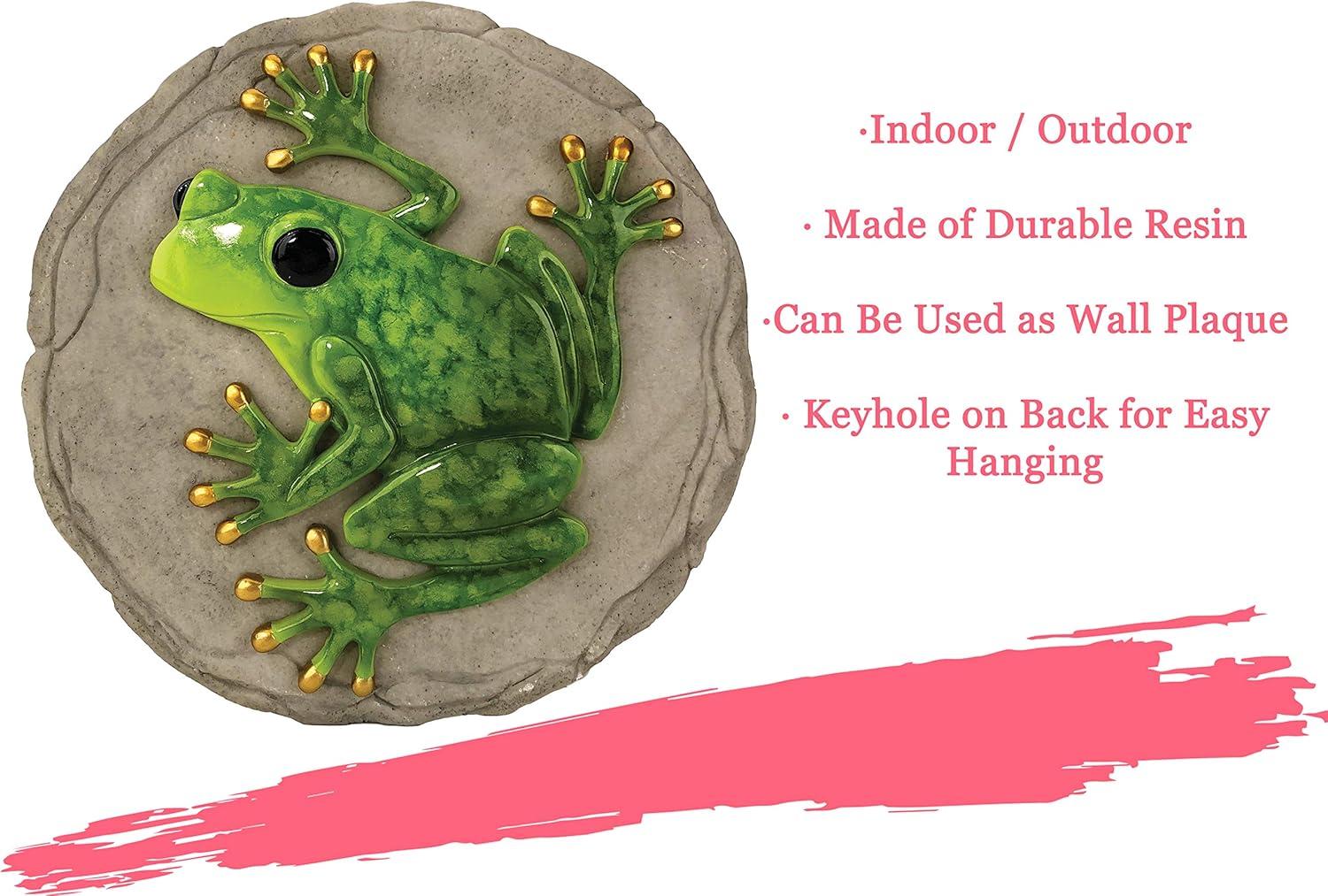 image:imageSpoontiques Garden Dcor Turtle Stepping Stone Decorative Stone for GardenRaised Frog