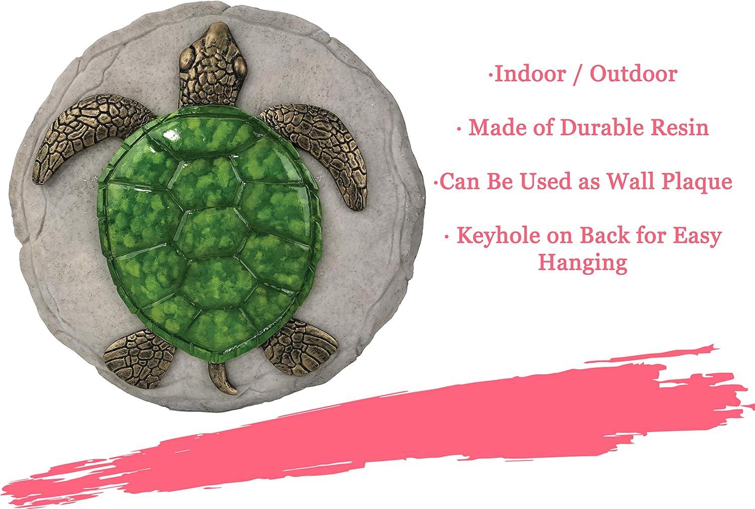 image:imageSpoontiques Garden Dcor Turtle Stepping Stone Decorative Stone for GardenTurtle
