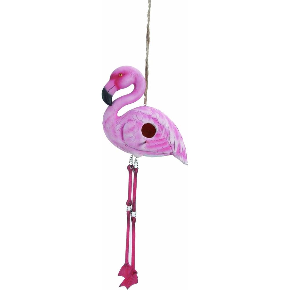 image:imageSpoontiques Birdhouse Garden Dcor Decorative Bird House for Yard and Garden Decoration Hanging Novelty for Outdoor Patio Flamingo BirdhouseFlamingo