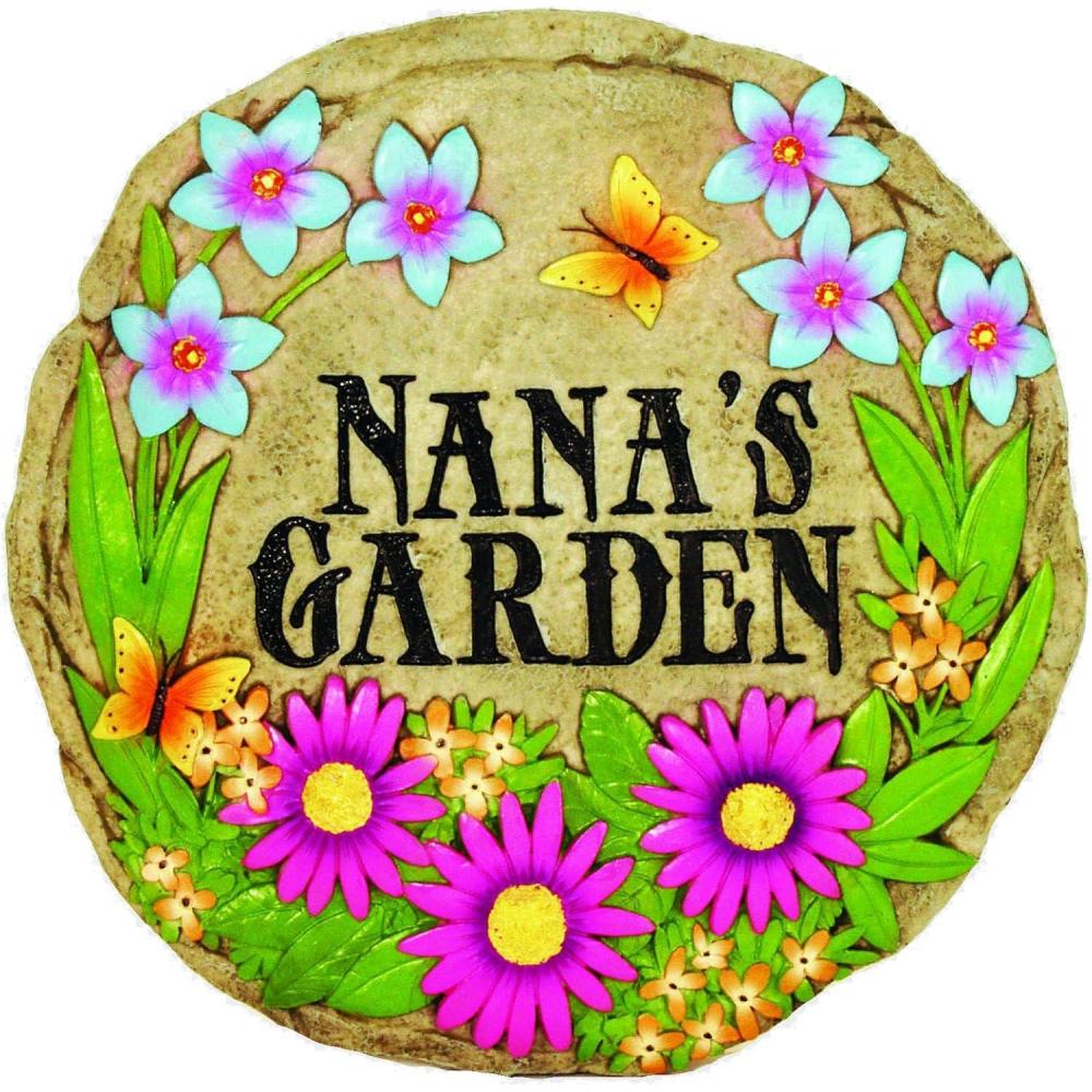 image:imageSpoontiques Garden Dcor Grandmas Garden Stepping Stone Decorative Stone for GardenNanas Garden