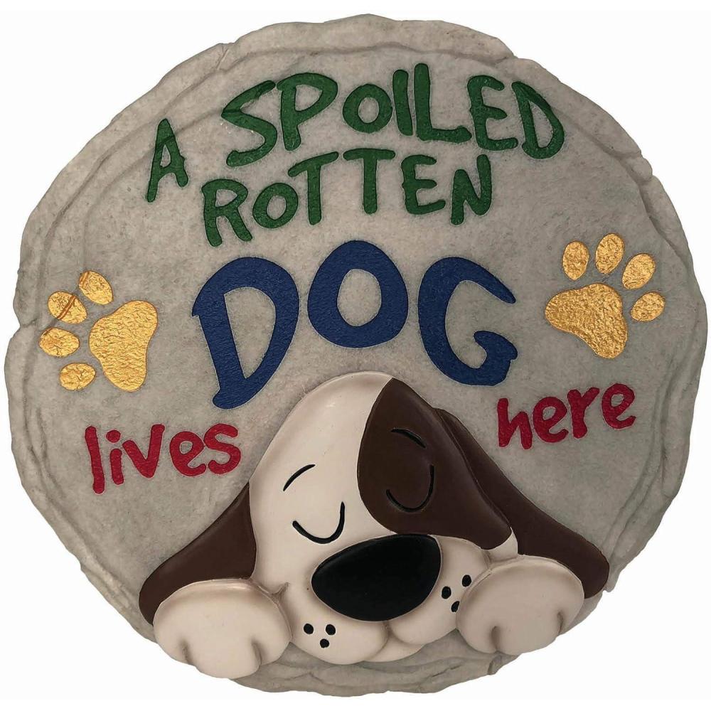 image:imageSpoontiques Garden Dcor Grandmas Garden Stepping Stone Decorative Stone for GardenSpoiled Rotten Dog