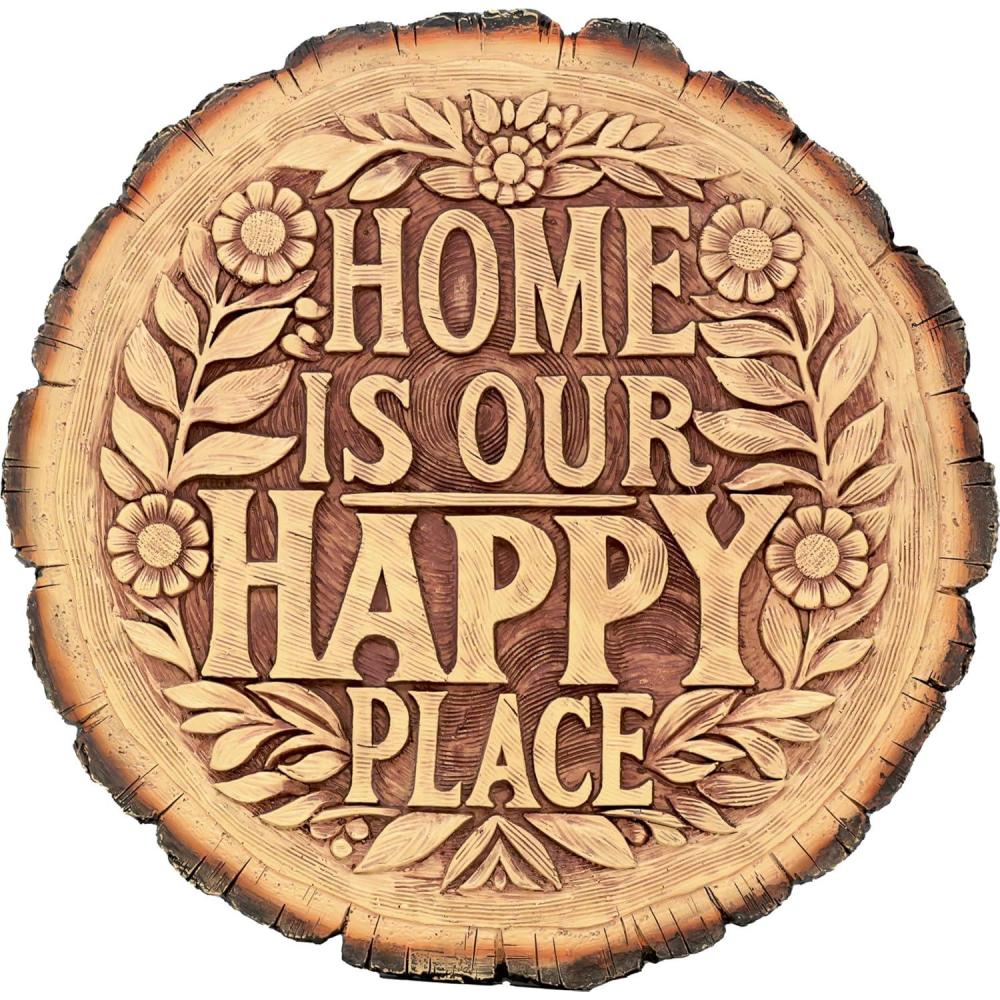image:imageSpoontiques  Garden Dcor  Happy Place Stepping Stone  Decorative Stone for Garden