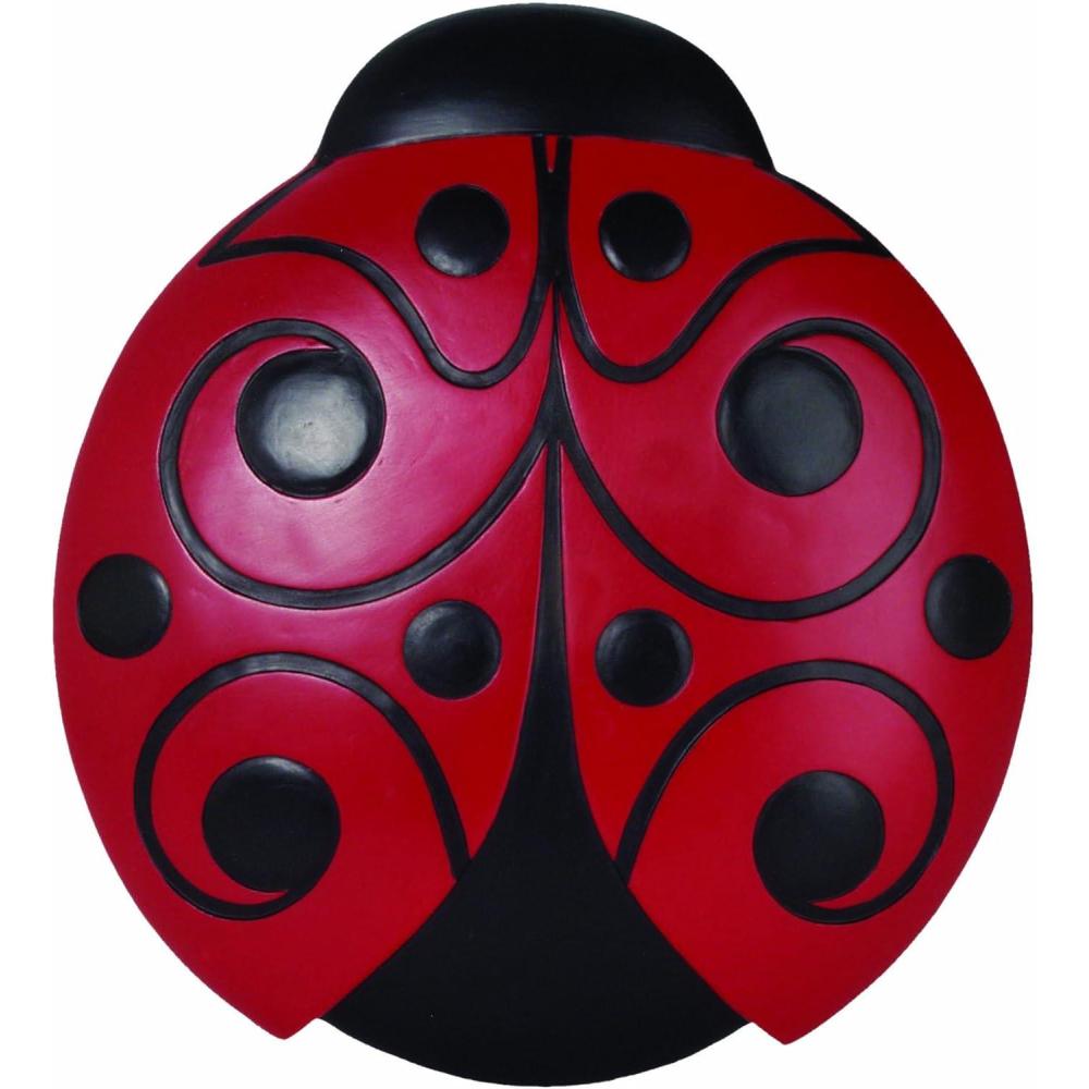 image:imageSpoontiques  Garden Dcor  Ladybug Stepping Stone  Decorative Stone for Garden