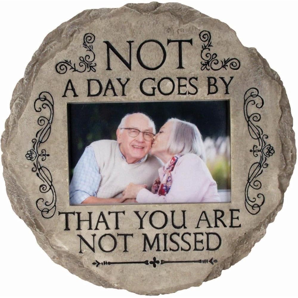 image:imageSpoontiques  Garden Dcor  Memory Grandpa Stepping Stone  Decorative Stone for GardenMemory Grandpa