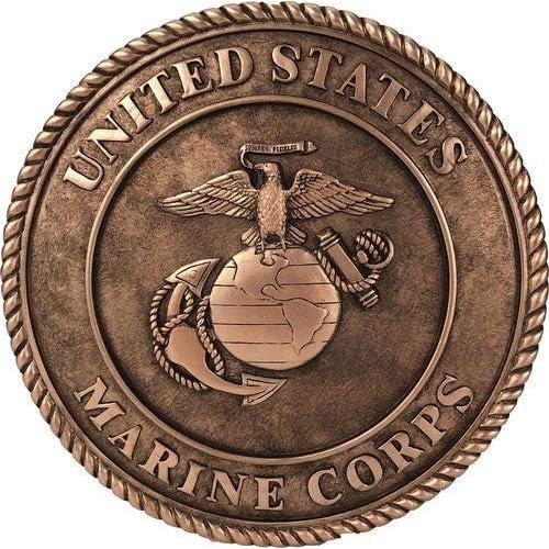 image:imageSpoontiques Garden Dcor Police Blue Line Stepping Stone Decorative Stone for GardenMarines Bronze Tone