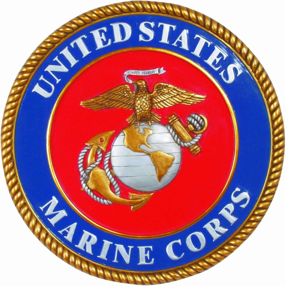 image:imageSpoontiques Garden Dcor Police Blue Line Stepping Stone Decorative Stone for GardenUS Marines