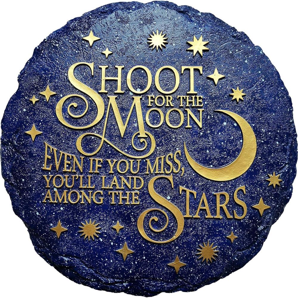 image:imageSpoontiques  Garden Dcor  Shoot for The Stars Stepping Stone  Decorative Stone for Garden