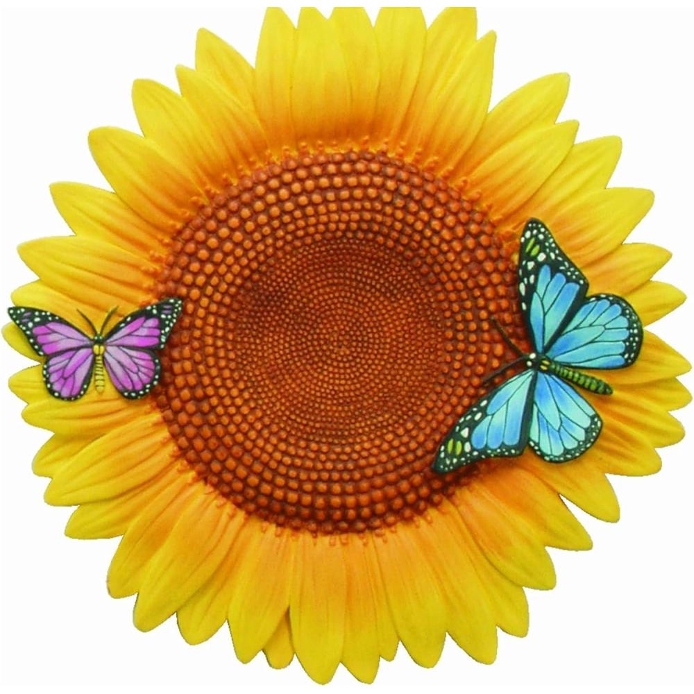image:imageSpoontiques  Garden Dcor  Sunflower Stepping Stone  Decorative Stone for GardenSunflower