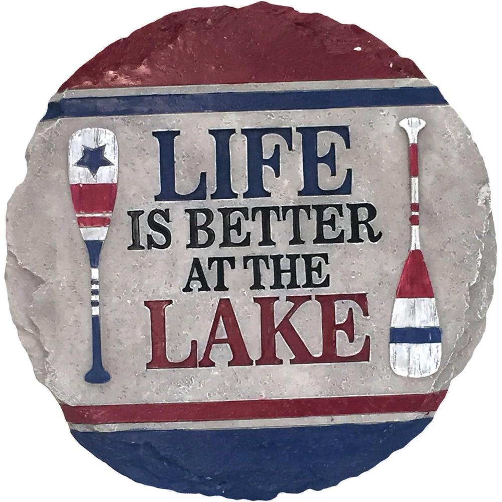 image:imageSpoontiques Garden Dcor Mermaids Welcome Stepping Stone Decorative Stone for GardenLake