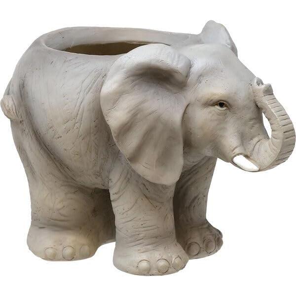 image:imageSpoontiques Decorative Flower Pots for Indoor and Outdoor Use  Hand Painted Resin Plant Pot  Home and Garden Dcor Grandma 575 x 575 x 425Elephant