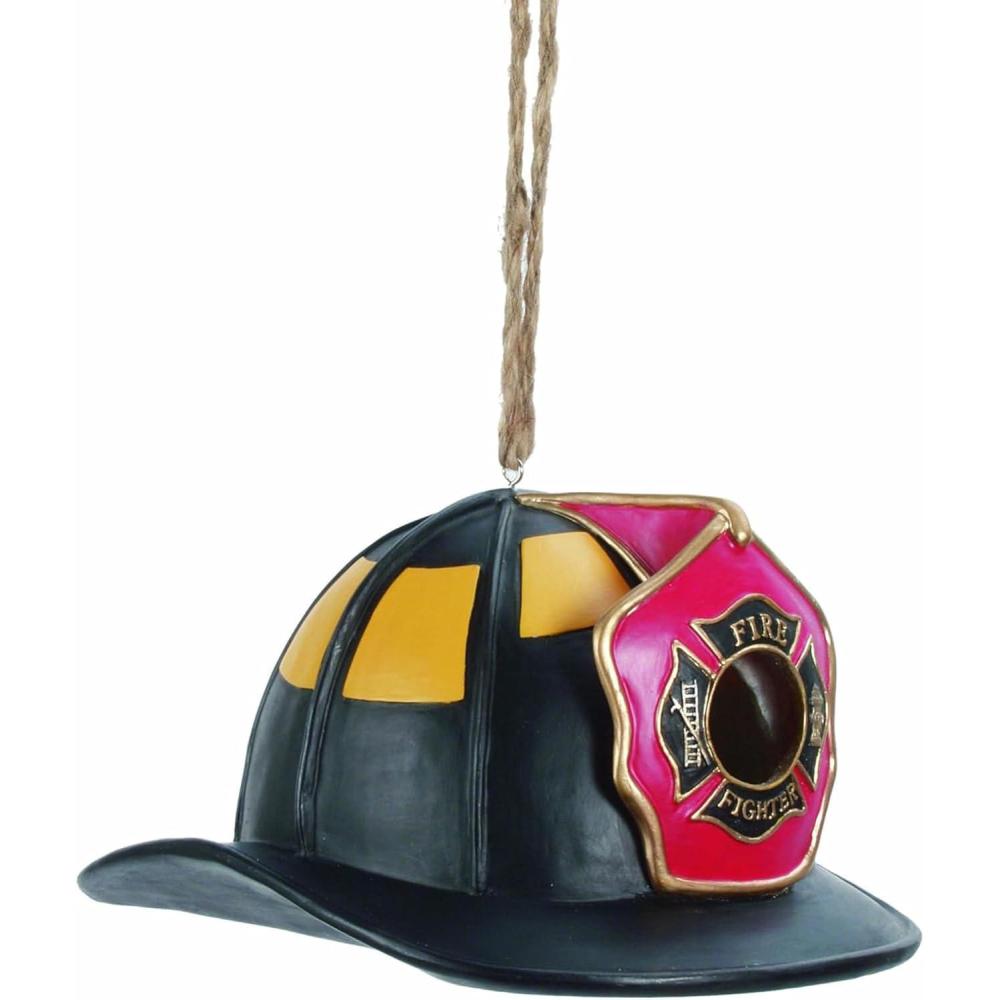 image:imageSpoontiques Fire Hat Birdhouse Garden Dcor Hanging Novelty Decorative Bird House for Yard Garden Decoration Outdoor Patio