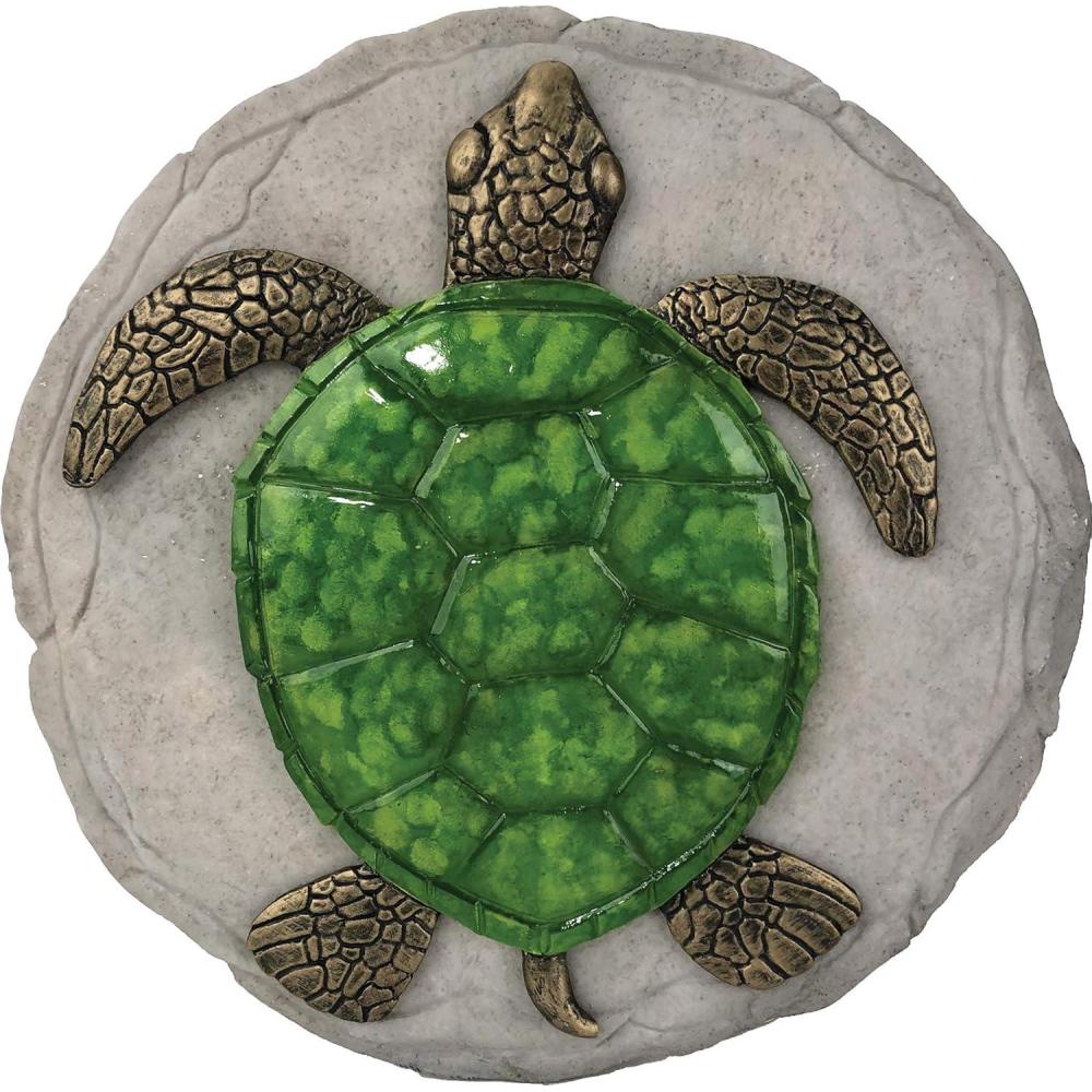 image:imageSpoontiques Garden Dcor  Turtle Stepping Stone  Decorative Stone for GardenTurtle