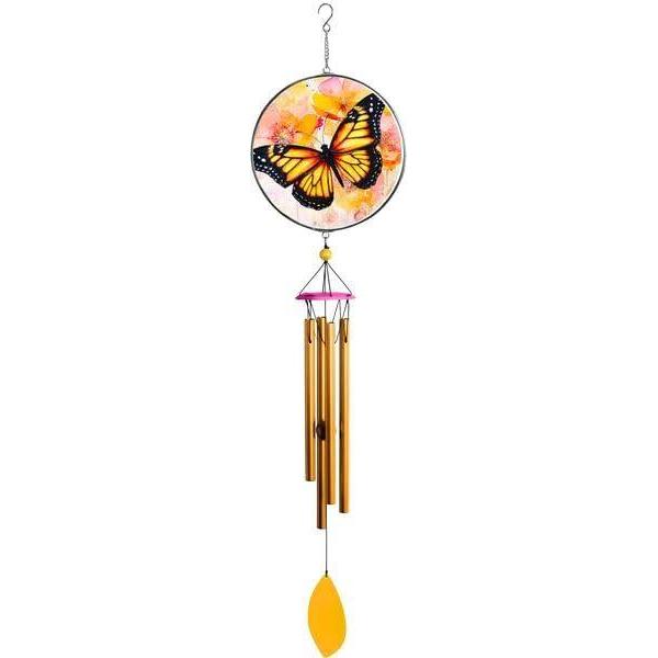 image:imageSpoontiques Gnome Wind Chime Outdoor Garden Dcor Decorative Chimes for Yard Garden Backyard and Patio DecorationButterfly