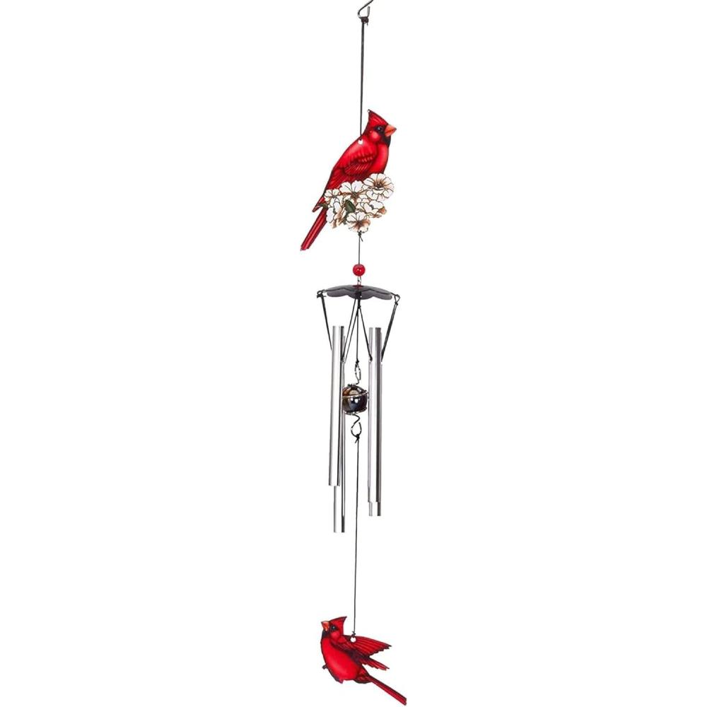image:imageSpoontiques Gnome Wind Chime Outdoor Garden Dcor Decorative Chimes for Yard Garden Backyard and Patio DecorationCardinal