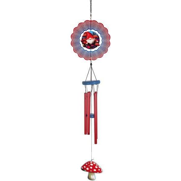 image:imageSpoontiques Gnome Wind Chime Outdoor Garden Dcor Decorative Chimes for Yard Garden Backyard and Patio DecorationGnome Wind Spinner